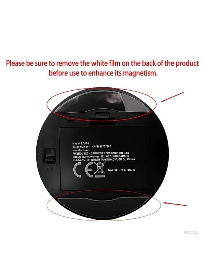 Black Circular Kitchen Timer with Rotating Display LED Light for Cooking Baking Sports - Image 4